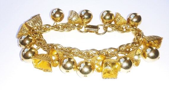 Gold bell bracelet, gold jingle bells, Xmas bell … - image 2