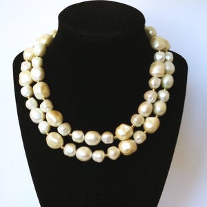 Monet pearl necklace, Monet Baroque pearls, faux pearl necklace, long Monet necklace, Big pearl necklace #1028