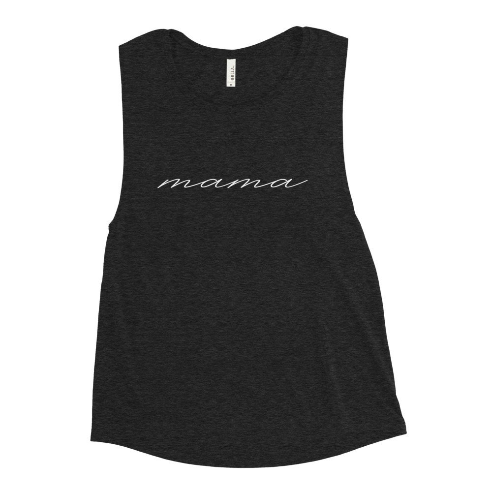 Mama Cursive Workout Tank Mama Bear T-shirt Baby Mama - Etsy