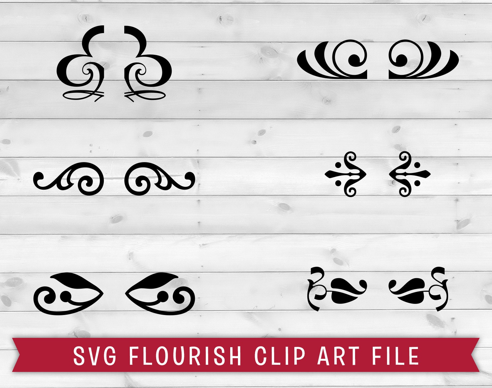 Scrapbooking Flourish Svg 3 Doodles Wedding Swoosh Clip Art Digital