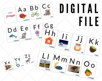 Printable Alphabet Flashcards for Toddlers , Preschoolers