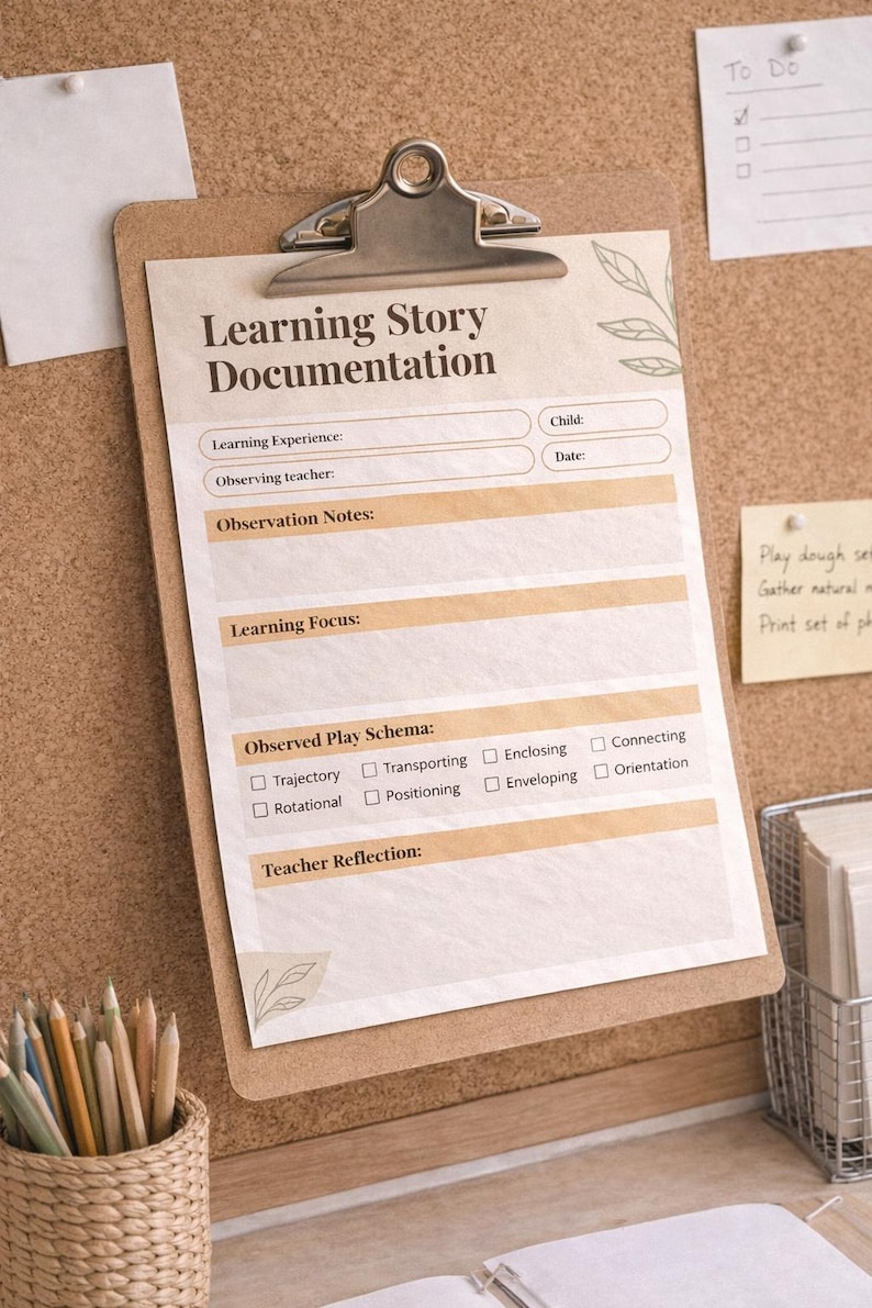Learning Story Documentation Template | Reggio Inspired Observation ...