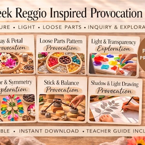 Serie de 6 semanas de Reggio Emilia: Exploración de la naturaleza, la luz y los materiales sueltos.