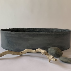 4" x 17" Concrete Succulent Planter With Drainage / Centerpiece Bowl Without Drainage