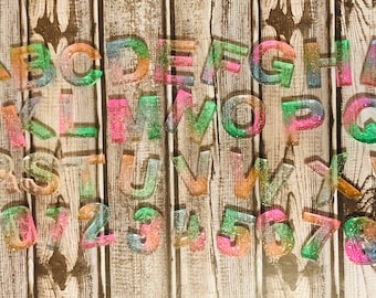 Rainbow Resin Alphabet Letters