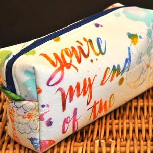 Medium rainbow happy endings cosmetic bag image 2