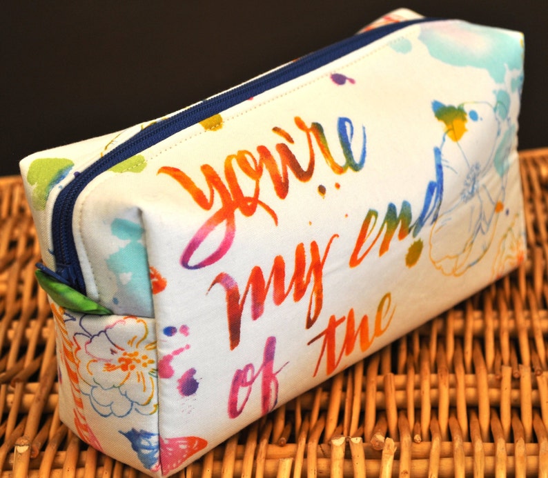 Medium rainbow happy endings cosmetic bag image 2