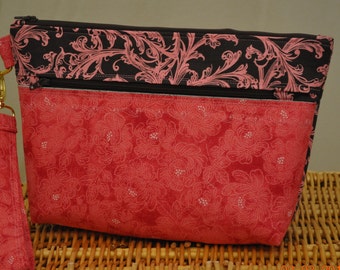 Large clutch (Chocolate and pink elegance)