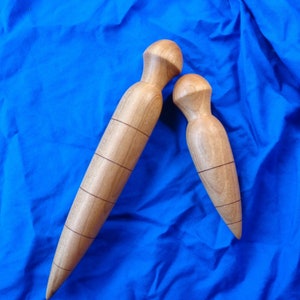 Garden dibber set - "The Carrot" & "Baby Carrot" - available in Cherry and Oak -  Dibbler - Seed planter -  Garden gift - Spring Garden