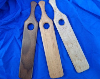 Mayan Spindle: Hand turned from locally sourced wood. Wild Cherry, Walnut & Birdseye Maple