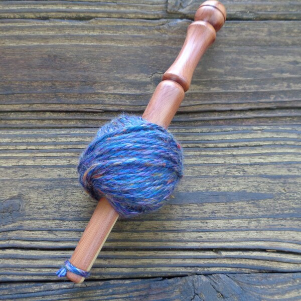 Handled Nostepinne - Full Size - Wool Winder - 1.5-2oz - Red Cedar - Yarn Baller -  Gift for spinner/ knitter