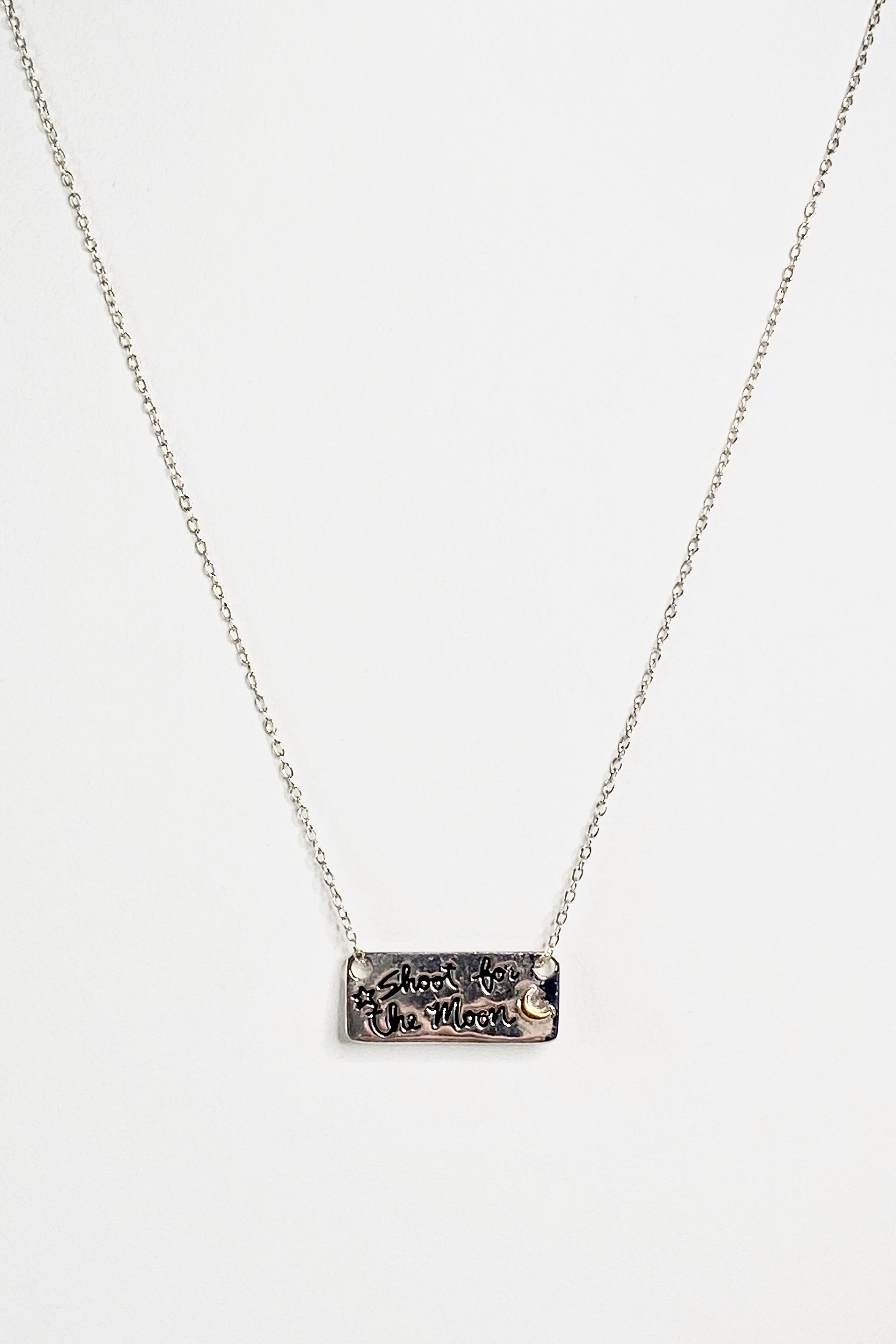 Shoot For The Moon Choker Bar Pendant Necklace Vintage 1990s Etsy