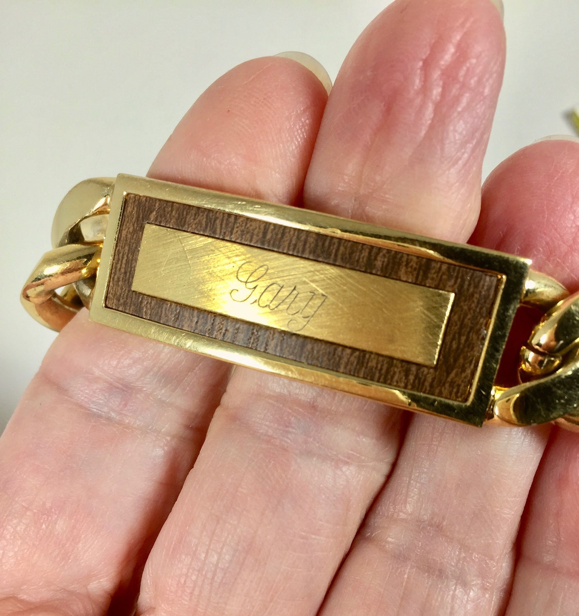 Speidel ID Bracelet Engraved Gary Vintage 1960s Etsy