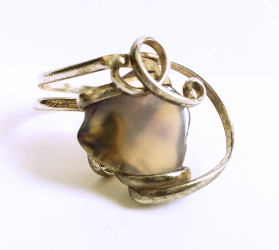 Artisan Designed Wire Wrapped Agate in Silver Spi… - image 1