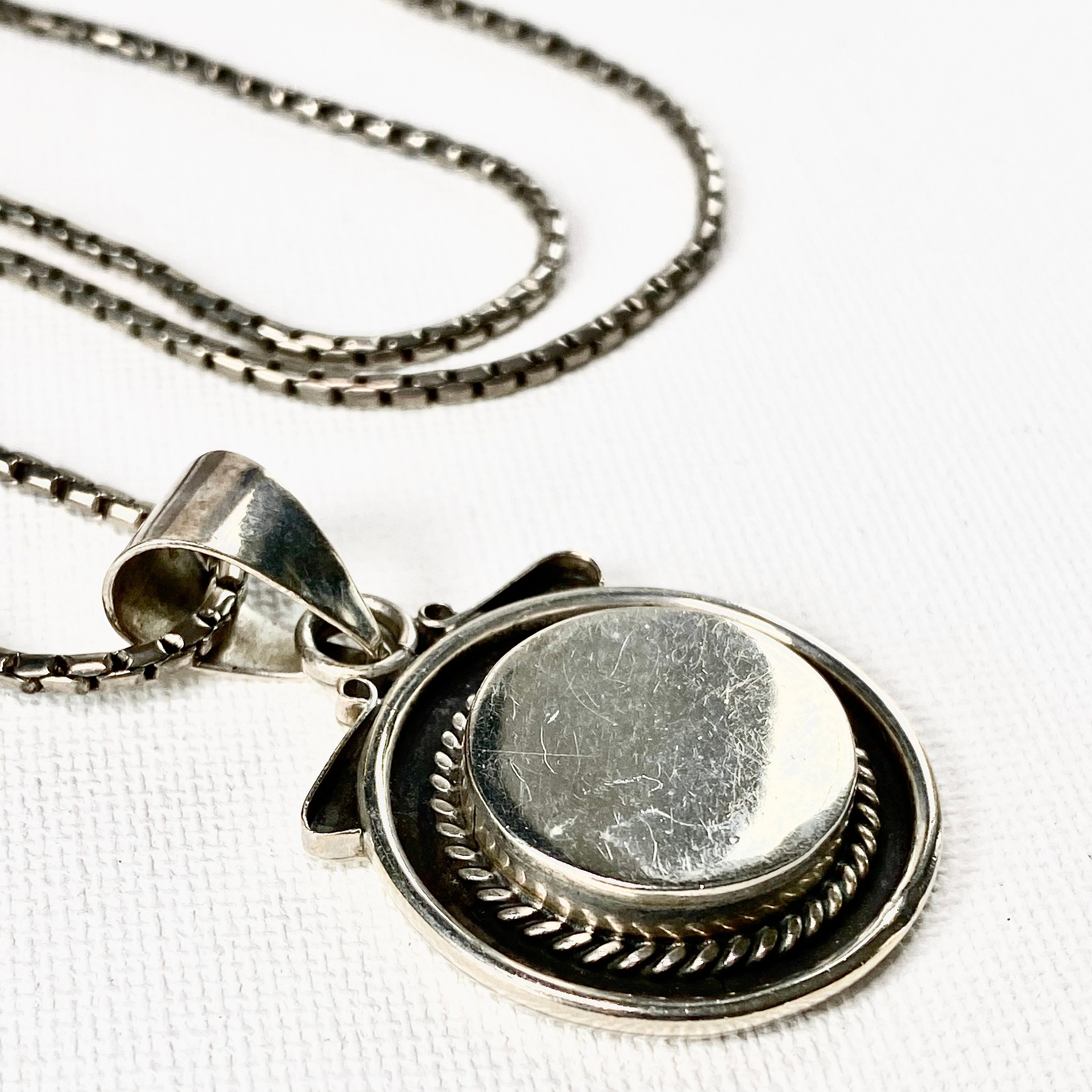 Sterling Silver Hat Pendant Necklace Vintage Mexico 925 Signed Etsy