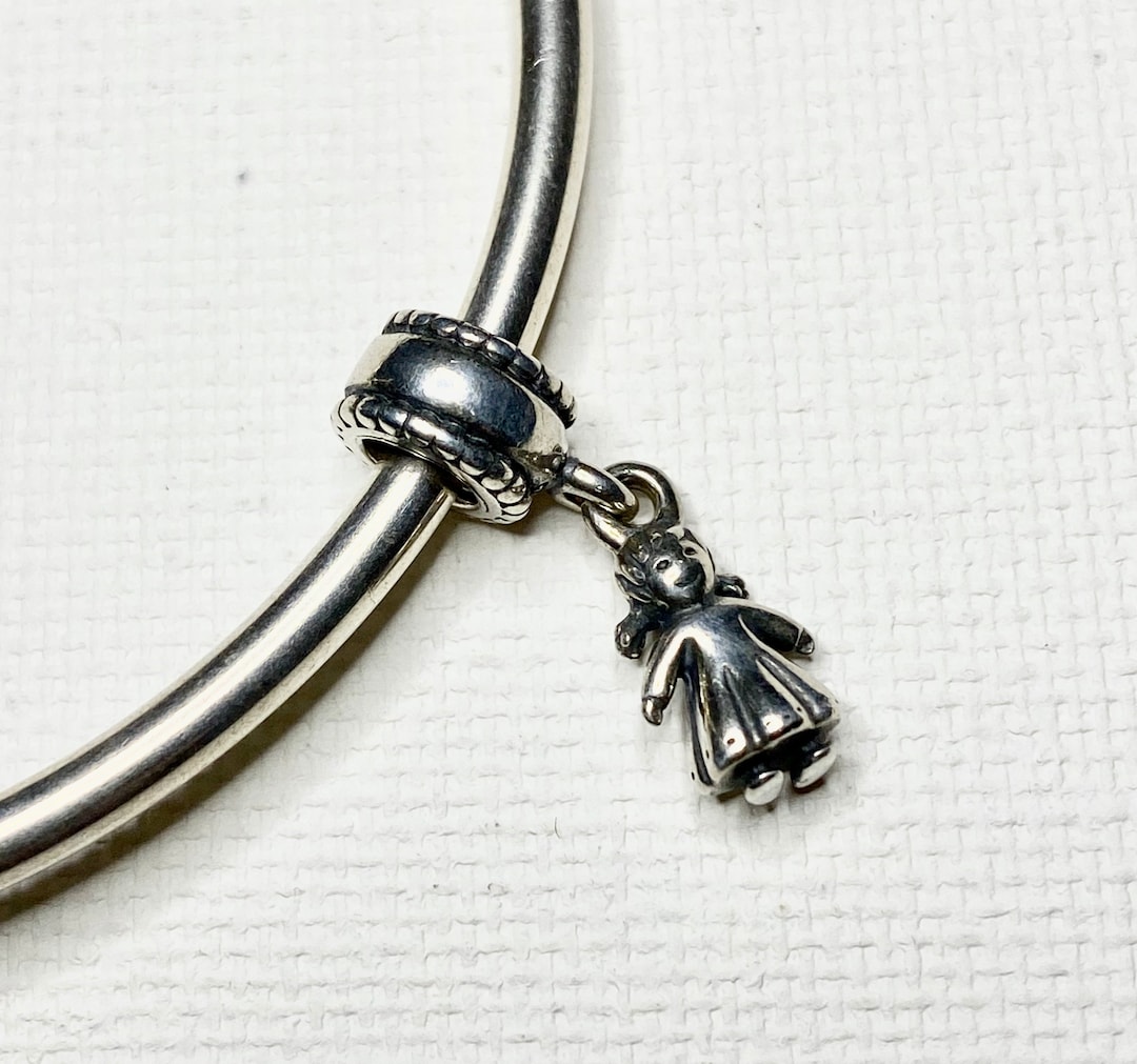 Authentic Pandora Charm Sterling Silver Little Girl Pigtails Etsy