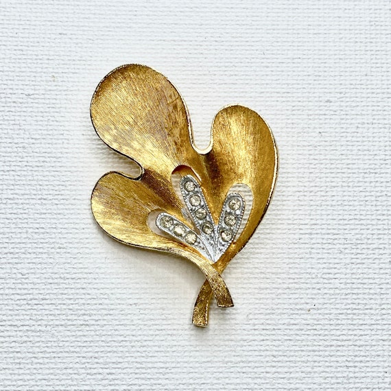 Broche épingle Vintage Castlecliff Strass Ton Or - Modèle Très Rare - Occasion