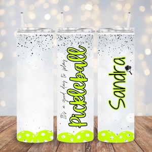 Pickleball Tumbler, 20oz Pickleball Personalized Cup, Pickleball Player Gift