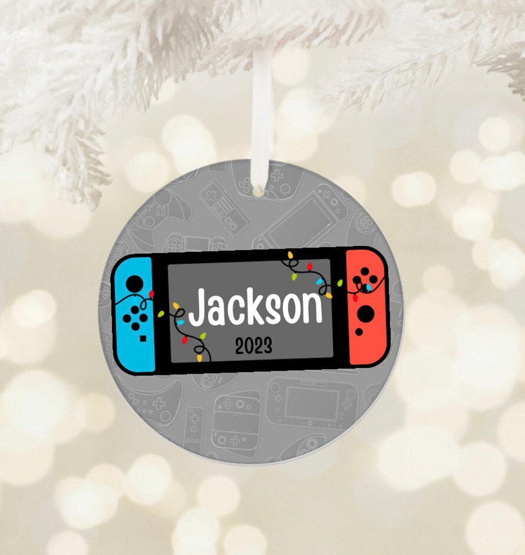 Gaming Ornament, Personalized Video Game Ornament, Ceramic Christmas