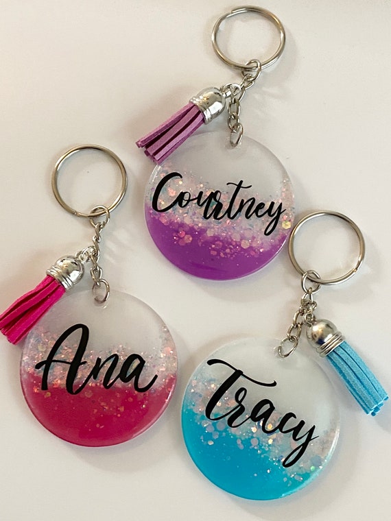 Best Mom Ever Glitter Keychain - Choose your glitter and vinyl