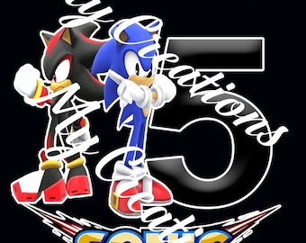 Sonic and Shadow the Hedgehog Birthday Boy Png, Sonic and Shadow the Hedgehog, Digital Download