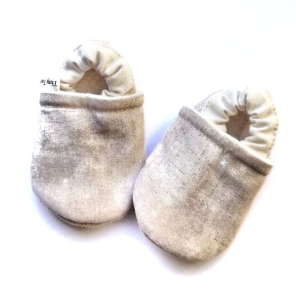 Tan baby booties, neutral baby shoes, cream booties, infant baby shoes, tan baby moccs, cream moccasins, neutral booties, baby boy shoes,