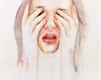 Untitled watercolor art 8.5x11 print