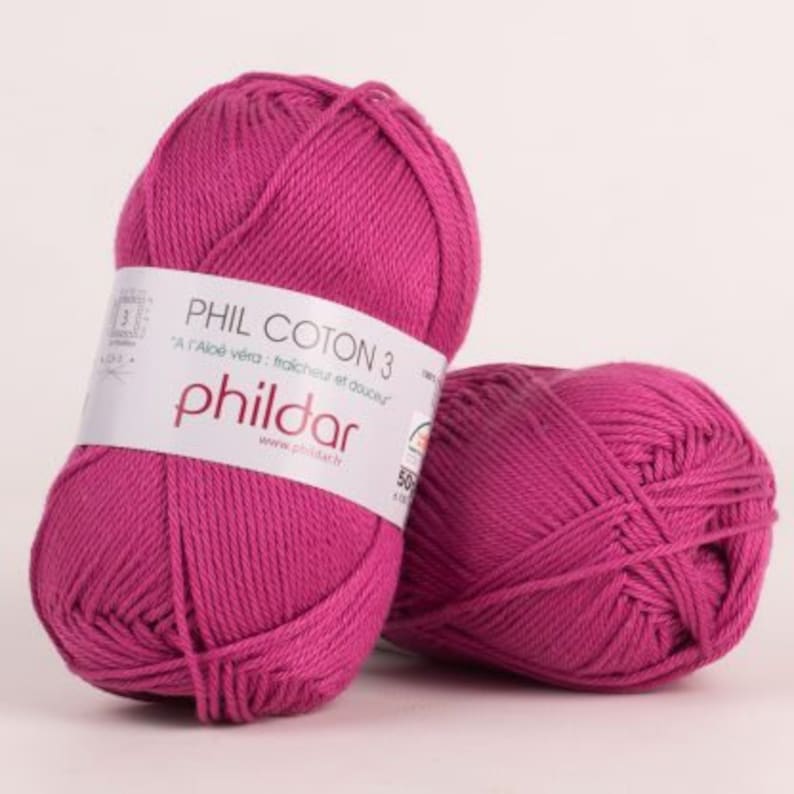 Cotton Yarn With Aloe Vera, Phildar COTON 3, Amigurumi Yarn, Crochet