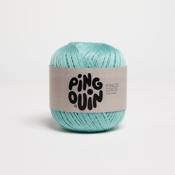 Mercerized cotton yarn for crochet 100g/400m, PINGOUIN Pingo coco, Lace Egyptian cotton thread