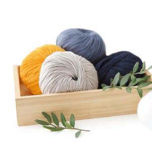 Organic cotton yarn Phildar Phil Ecocoton: organic sport weight yarn  for knitting, crotchet, punching - 50 g/110 m