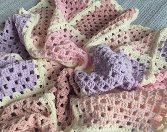 Crochet baby blanket handmade for baby girl
