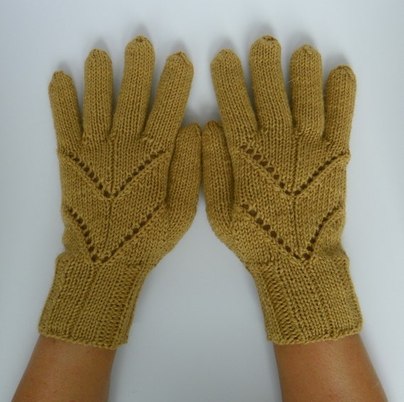 hand knitted gloves