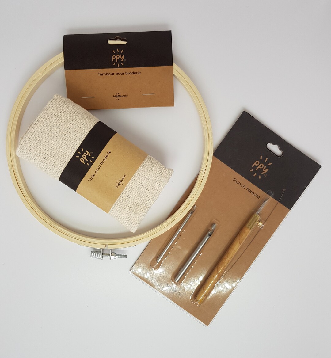 Punch Needle Art Kit Needle, Hoop, Canvas for Embroidery Crafting Etsy