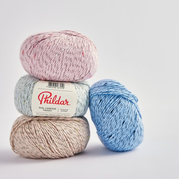 Fil de poids DK PHILDAR Phil caresse tweed 1,8 oz/ 154 yards