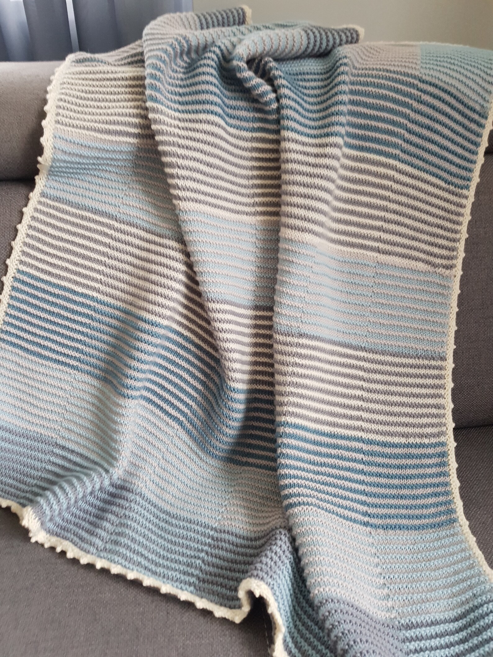 Knit Baby Blanket Merino Wool Knitted Baby Blanket Etsy