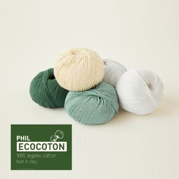 Fil de coton biologique pour tricoter, fil Amigurumi, PHILDAR Phil ecocoton 50g/110m