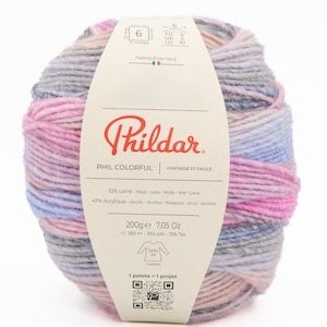 Super voluminöses multicolor Wollgarn von PHIL COLORFUL
