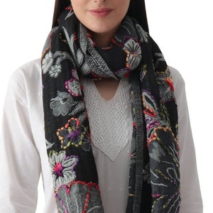 Sciarpa Di Seta 100% Per Donna - Scialle Elegante 180x90 Cm | Colori Sfumati E Confezione Regalo - Foto 13