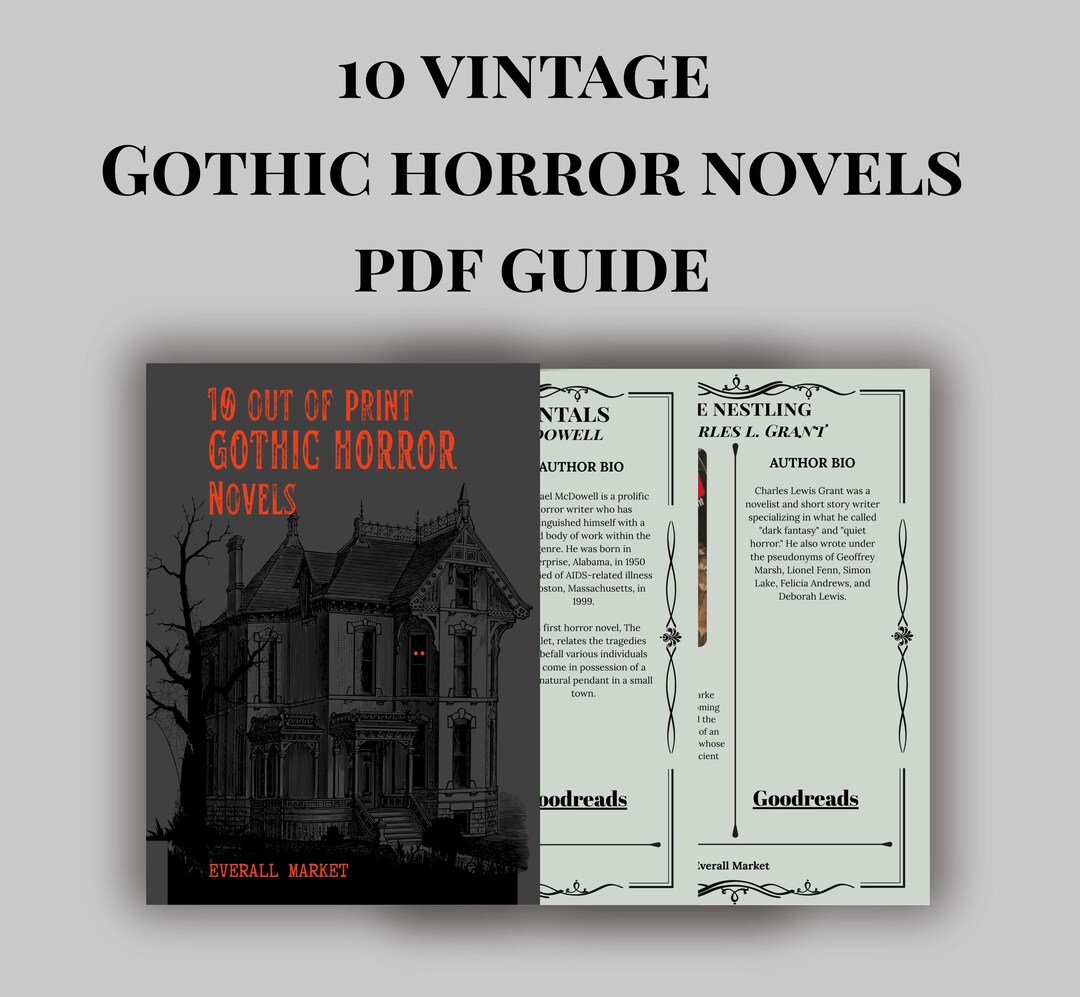 Horror Book List.pdf 10 Out-of-print Gothic Horror Novels PDF | Rare Vintage Horror Book ...