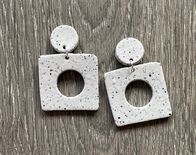 Grey Clay Earrings