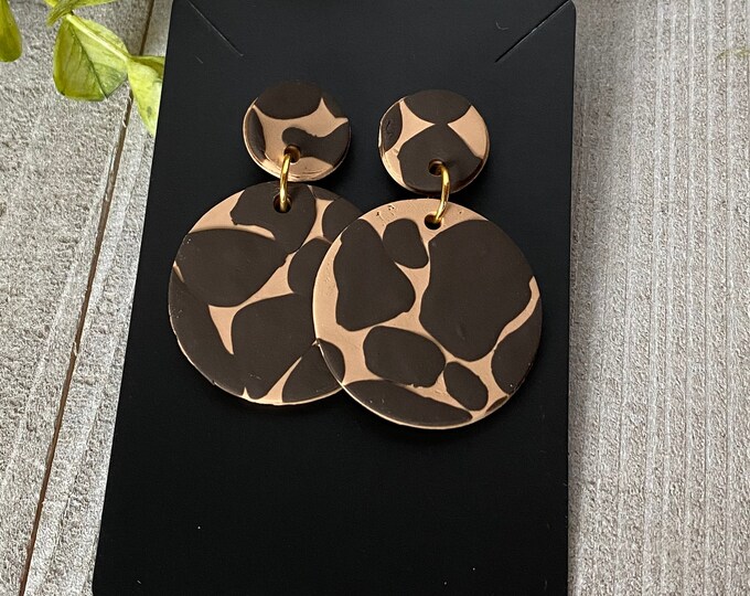 Brown Clay Earrings