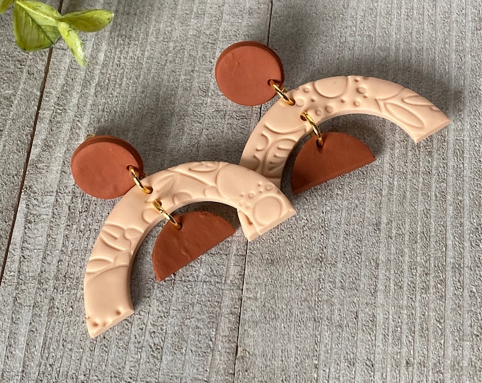 Arches | Terracotta Neutral Collection | Clay Earrings