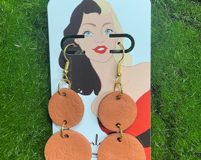 Terracotta Circle Earrings | Clay Earrings