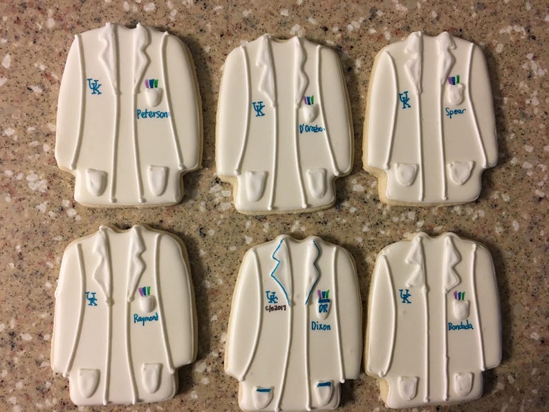 Medical Staff Lab Coat Cookies Etsy