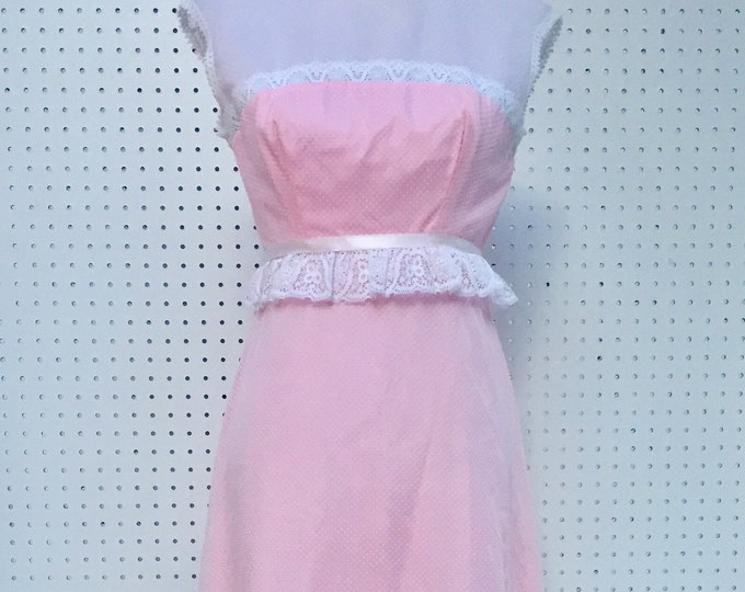 Vintage 1960s Gown, Women's Size Small, Vintage Floor Length Gown, Vintage Bridesmaids Dress, Vintage Prom Dress, 1960s Retro Gown