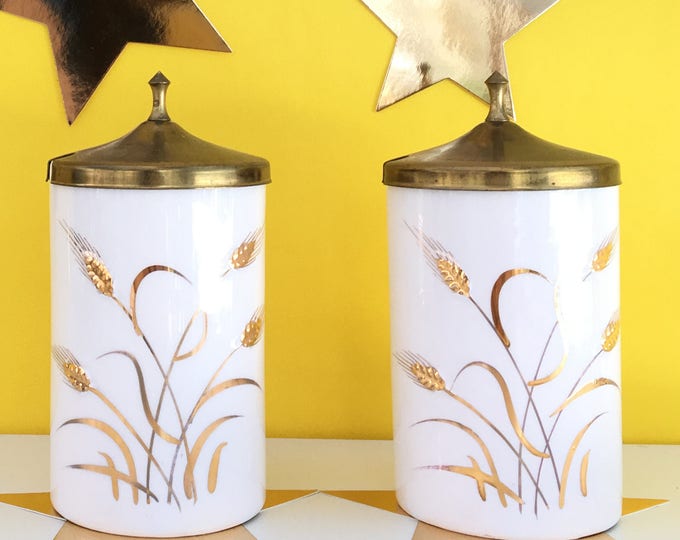 Vintage Royal Sealy Sugar and Creamer, Mid Century Modern Sugar and Creamer, White and Gold Sugar and Creamer Set, Mid Century Kitchen