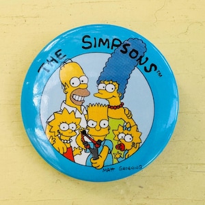 Vintage The Simpson's button, Bart Simpson pin, Vintage 1990s Novelty Pin, Vintage Simpsons pin, 1990s TV show, 1990s Memorabilia