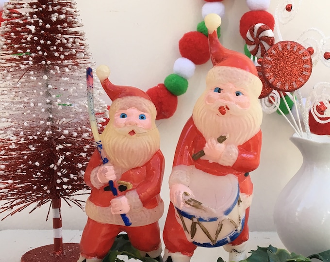 Vintage Santa Christmas Decoration, Kitschy Christmas Decor, Vintage Christmas Decor, Vintage Santa Table Centerpiece