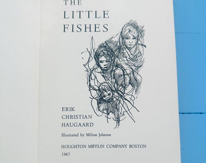 Vintage 1960s book, "The Little Fishes" by Erik Christian Haugaard, Home School Book, Italian War Story, Rare Book, Juvenile Fiction