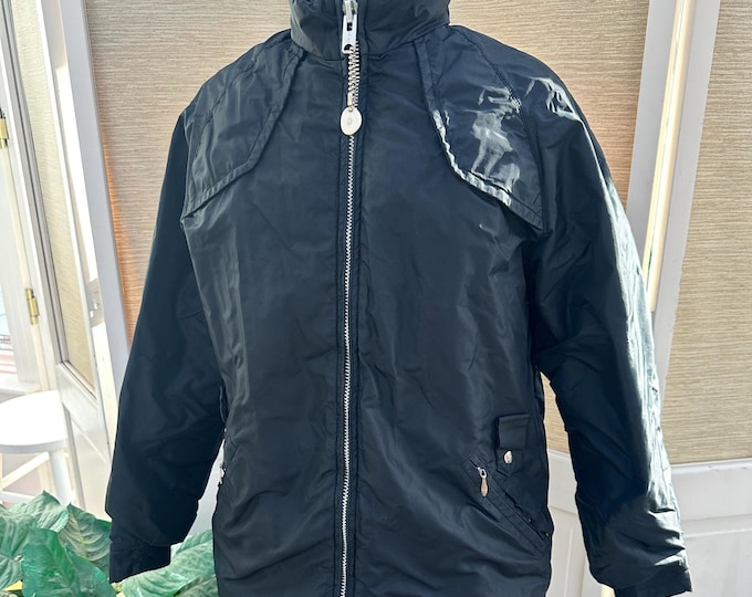 Vintage 60s Sportscaster Black Ski Jacket Women's Ski Jacket Size Medium Vintage Winter Coat Insulated
